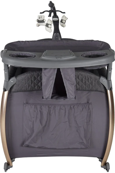 Prego Siyah 8038 Panama 75x110 Bebek Oyun Parkı Yatak Beşik - 6