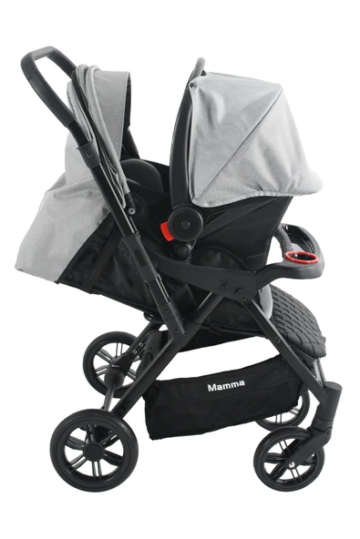 Mamma Alfa Plus 6 İn 1 Yeni Nesil Mama Tablalı Çift Yönlü Travel Sistem Bebek Arabası - 2