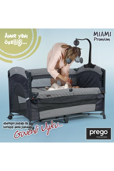 Prego Miami Premium Dönenceli Anne Yanı Oyun Parkı 8040 - 6