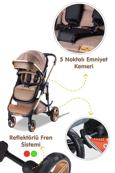 Baby Care Bc-440 Collarado Chrome Travel Puset Kahve ( N ) - 4