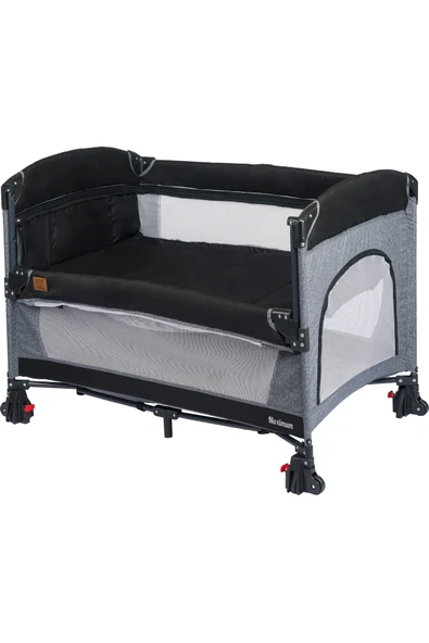 Mamma Maximum Anne Yanı Organizerli Dönenceli Cibinlikli Park Yatak 70x110cm (Sünger Yatak Hediyeli) - 4