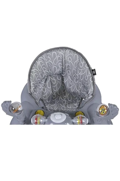 TURHAN BEBE 3 Kademe Müzikli Mama Tablalı Bebeğin İlgisini Çekecek Çıngıraklı Oyuncaklı Yürüteç Örümcek - 7