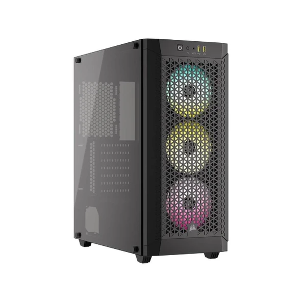 CORSAIR 480T 3xAR120 RGB FANLI 750W 80PLUS BRONZE MidT ATX SİYAH KASA ürün görseli