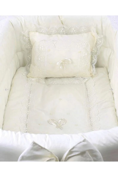 TURHAN BEBE Doğal Ahşap Anne Yanı Sallanır Sepet Beşik - 4