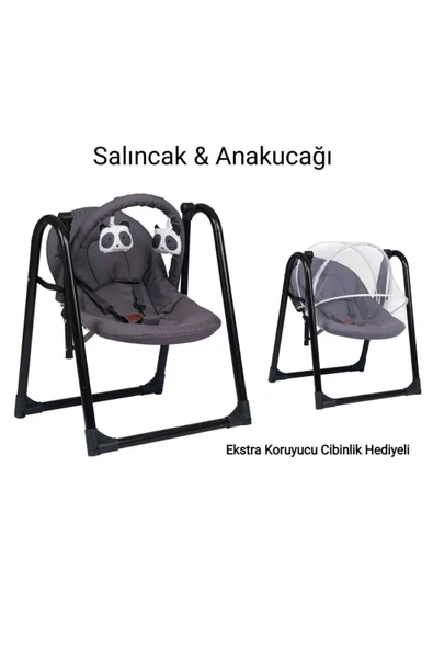 TURHAN BEBE salıncak ana kucağı kolik bebek salıncağı ev tipi salıncak beşik hamak cibinlik - 1