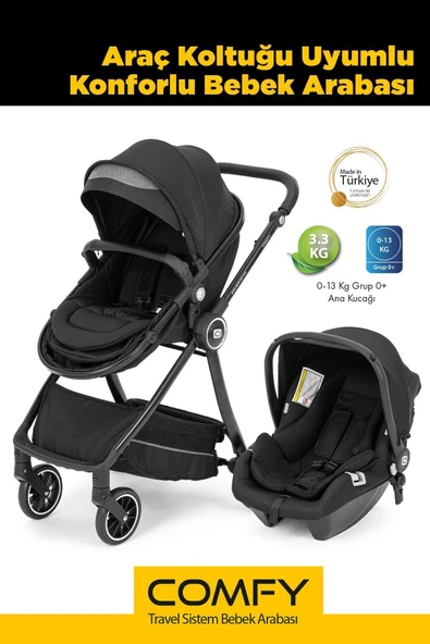 Comfy Luxury Süspansiyonlu Travel Sistem Bebek Arabası "taşıma Puset" ürün görseli