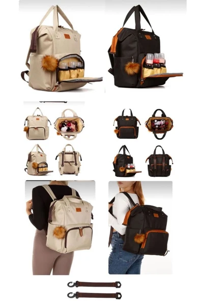 TURHAN BEBE Ahşap Anne Yanı Beşik + Bebek Arabası + Puset + Otomatik Beşik + Yürüteç + Mama Sandalyesi + Çanta - 6