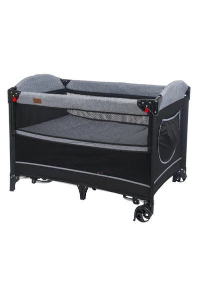 Mamma Ultimate Anne Yanı Organizerli Dönenceli Park Yatak Beşik 70 x 110cm ( Sünger Yatak Hediyeli ) - 4