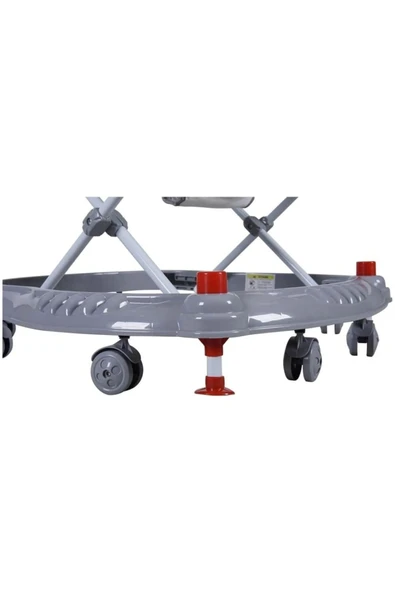 TURHAN BEBE 3 Kademe Müzikli Mama Tablalı Bebeğin İlgisini Çekecek Çıngıraklı Oyuncaklı Yürüteç Örümcek - 5