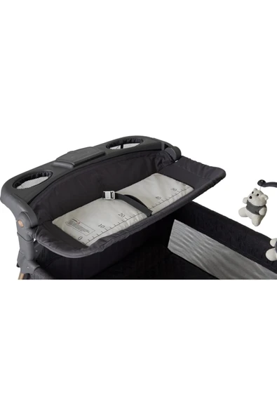 Prego Siyah 8038 Panama 75x110 Bebek Oyun Parkı Yatak Beşik - 7