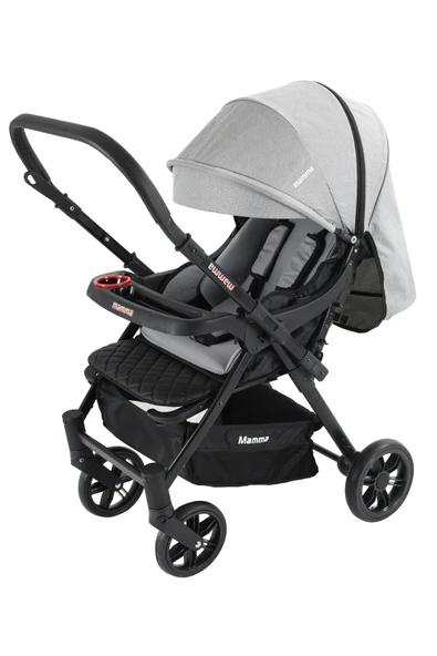 Mamma Alfa Plus 6 İn 1 Yeni Nesil Mama Tablalı Çift Yönlü Travel Sistem Bebek Arabası - 4
