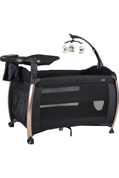 Prego Siyah 8038 Panama 75x110 Bebek Oyun Parkı Yatak Beşik