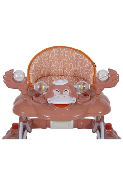 TURHAN BEBE 3 Kademe Müzikli Atlı Karıncalı Mama Tablalı Bebeğin İlgisini Çekecek Çıngıraklı Oyuncaklı Yürüteç - 5