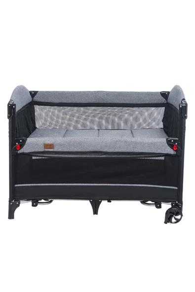 Mamma Ultimate Anne Yanı Organizerli Dönenceli Park Yatak Beşik 70 x 110cm ( Sünger Yatak Hediyeli ) - 7