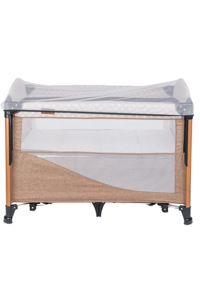 Mamma Luxury Alüminyum Anne Yanı Organizerli Dönenceli Park Yatak Beşik 70 x 110 cm. - 5