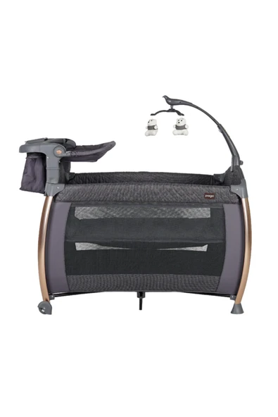 Prego Poky Panama Oyun Parkı Bebek Park Yatak 76x110 Cm Yatak Grı-8038 Yeni Sezon - 2