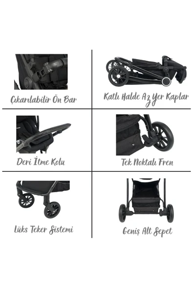 Mamma Range Çift Yönlü 6 In 1 Yeni Nesil Travel Sistem Bebek Arabası - Resim 5