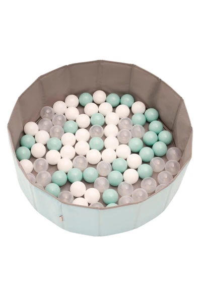 TURHAN BEBE Aktivite Katlanır Top Havuzu Oyun Alanı  + 90 Adet Top Hadiye - 5