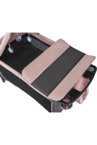 TURHAN BEBE Comfort Oyun Park Beşik Sallanır Cibinlikli Oyuncaklı Alt Açması - 3