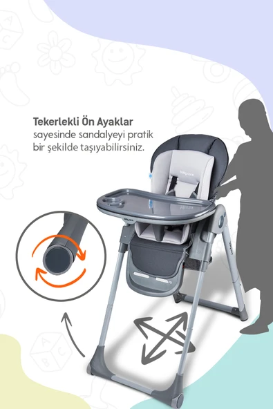 Baby Care Flex Mama Sandalyesi (TURUNCU) - 3