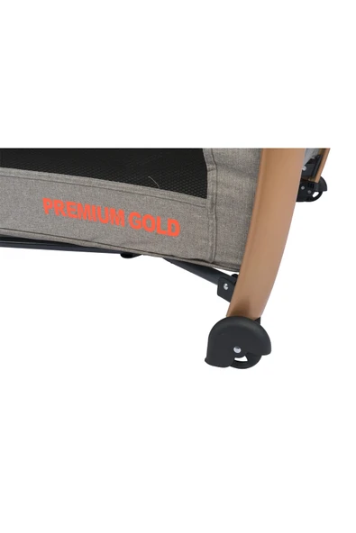 TURHAN BEBE Premium Gold Oyun Park Beşik Sallanır Cibinlikli Oyuncaklı Alt Açması - 7