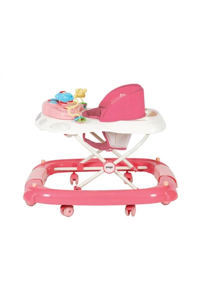 TURHAN BEBE 3 Kademe Müzikli Atlı Karıncalı Mama Tablalı Bebeğin İlgisini Çekecek Çıngıraklı Oyuncaklı Yürüteç - 2