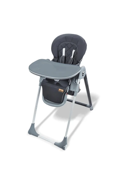 TURHAN BEBE Asansörlü Mama Sandalyesi Ekstra Mama Tablalı Tekerlekli Katlanır