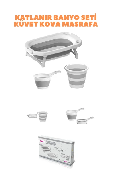 TURHAN BEBE Lüx Yeni Doğan Çeyiz Seti Bebek Araba + Beşik + Yürüteç + Mama Sandalye + Banyo Seti + Oyun Halısı - 6