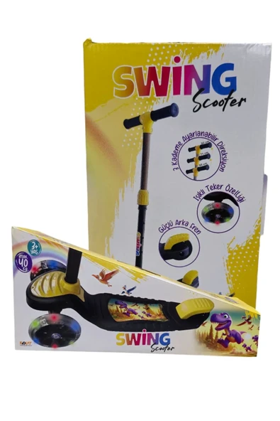 TURHAN BEBE 3 Tekerlekli Led Işıklı Çocuk Scooter - 3