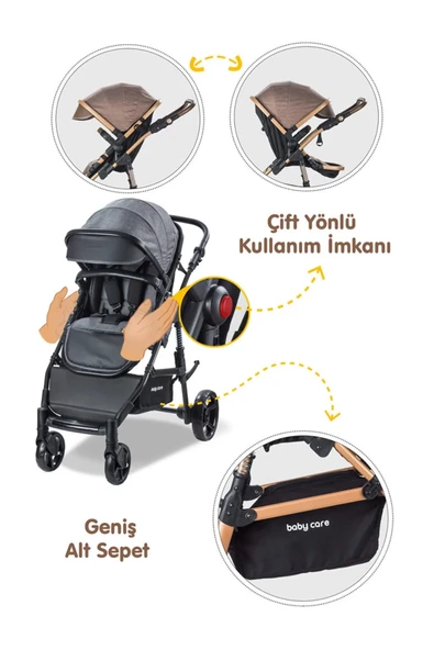 Baby Care Bora Cross - Travel Sistem Bebek Arabası - 4