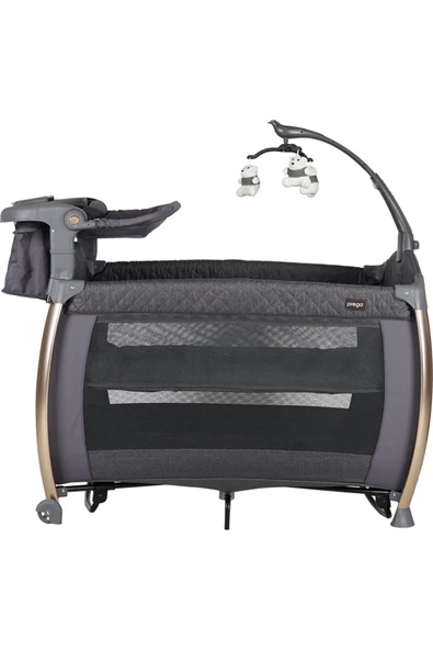 Prego Siyah 8038 Panama 75x110 Bebek Oyun Parkı Yatak Beşik - 2