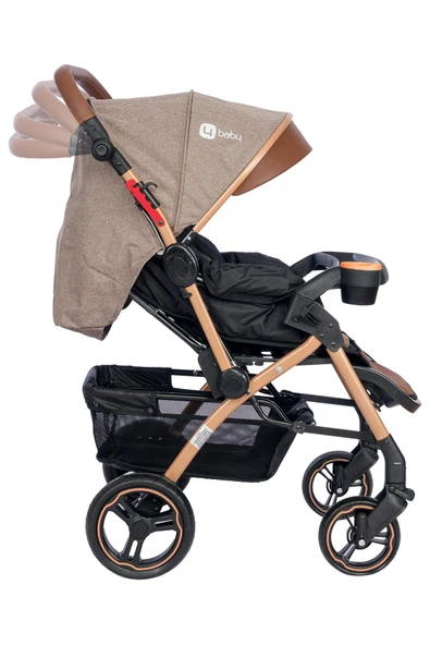 TURHAN BEBE Çift Yönlü Bebek Arabası + Yağmurluk Hediye - 5