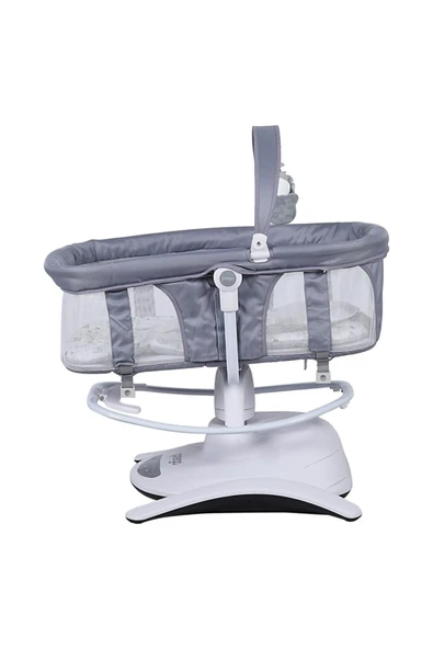 TURHAN BEBE Uzaktan kumandalı Müzikli Dönenceli Farklı Yönlerde Sallanır Otomatik Beşik - 3