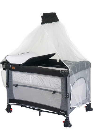 Mamma Maximum Anne Yanı Organizerli Dönenceli Cibinlikli Park Yatak Beşik 70 x 110 cm. - 2