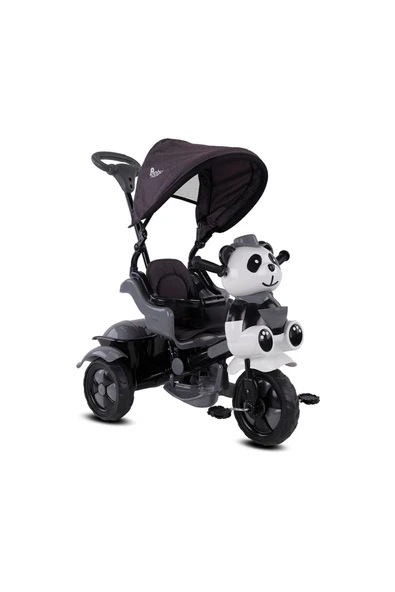 BabyHope Turhan Bebe Çocuk Araç Gereçleri 127 Little Panda Üçteker Gri - 3