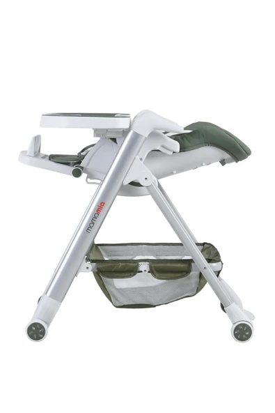 TURHAN BEBE Asansörlü Tekerlekli Ekstra Mama Tepsili Katlanır Mama Sandalyesi - 4