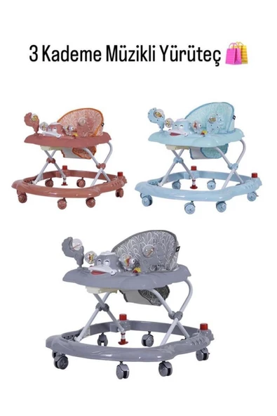 TURHAN BEBE Bebek Arabası Puset Beşik Banyo Seti Yürüteç Çanta Yürüteç Mama Sandalyesi Oyun Halısı - 4