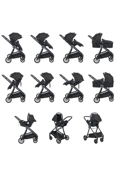 Mamma Range Çift Yönlü 6 In 1 Yeni Nesil Travel Sistem Bebek Arabası - Resim 3