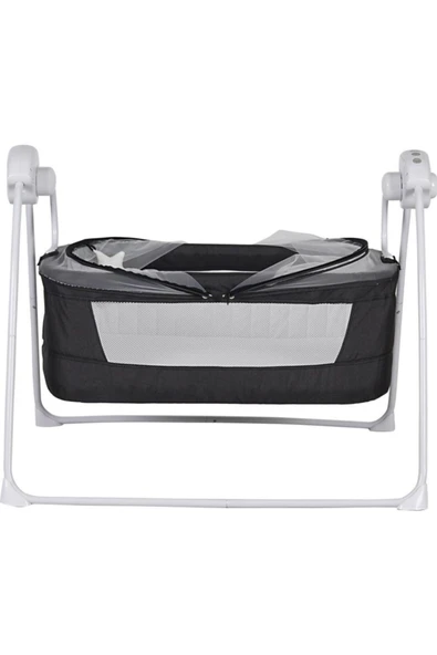 Sunny Baby Yeni Sezon Poky 9146 Caretta Elektrikli Ve Pilli Otomatik Sallanan Bebek Beşik-füme Siyah - 4