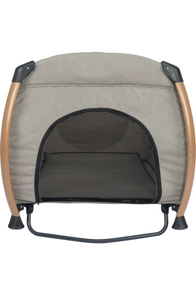 TURHAN BEBE Premium Gold Oyun Park Beşik Sallanır Cibinlikli Oyuncaklı Alt Açması - 7