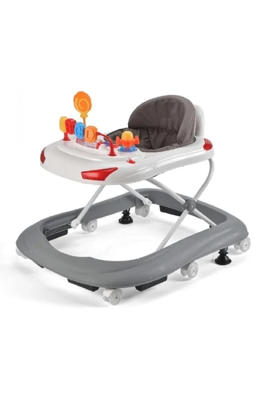 BabyHope 219 Tobby Yürüteç Yürüme Arabası Bebek Yürüteci Gri - 1