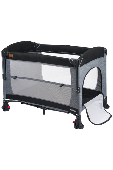 Mamma Maximum Anne Yanı Organizerli Dönenceli Cibinlikli Park Yatak 70x110cm (Sünger Yatak Hediyeli) - 5