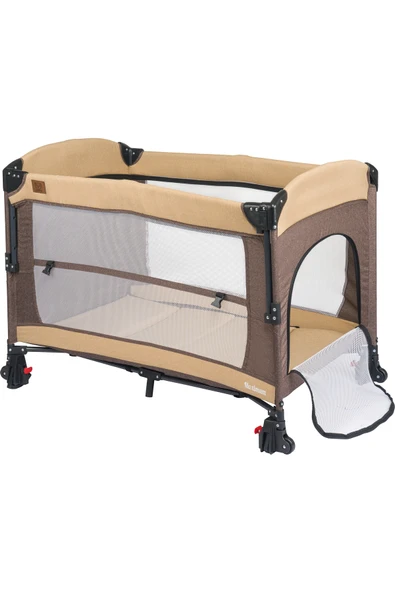 Mamma Maximum Anne Yanı Organizerli Dönenceli Cibinlikli Park Yatak Beşik 70 x 110 cm. - 4