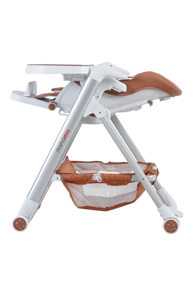 TURHAN BEBE Asansörlü Tekerlekli Ekstra Mama Tepsili Katlanır Mama Sandalyesi - 5