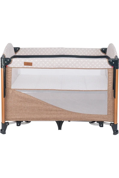 Mamma Luxury Alüminyum Anne Yanı Organizerli Dönenceli Park Yatak Beşik 70 x 110 cm. - 4