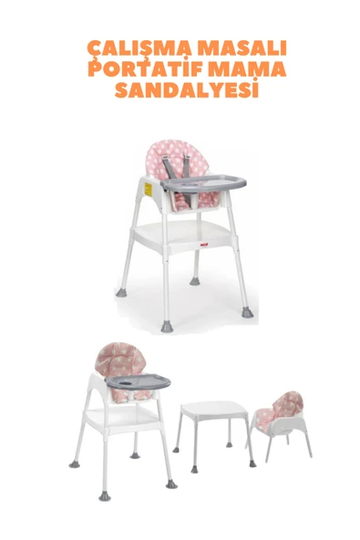 TURHAN BEBE Lüx Yeni Doğan Çeyiz Seti Bebek Araba + Beşik + Yürüteç + Mama Sandalye + Banyo Seti + Oyun Halısı - 7