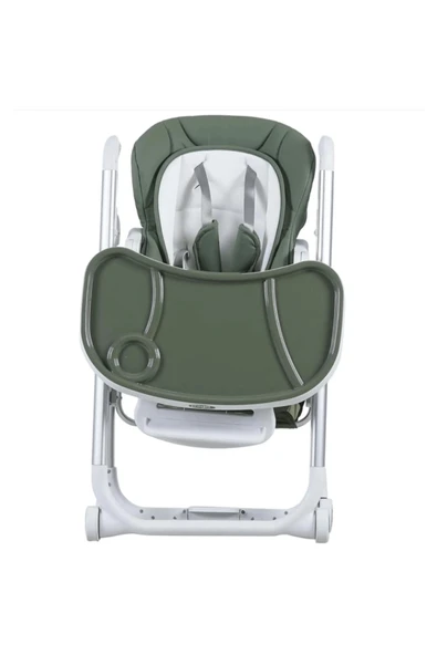 TURHAN BEBE Asansörlü Tekerlekli Ekstra Mama Tepsili Katlanır Mama Sandalyesi - 7