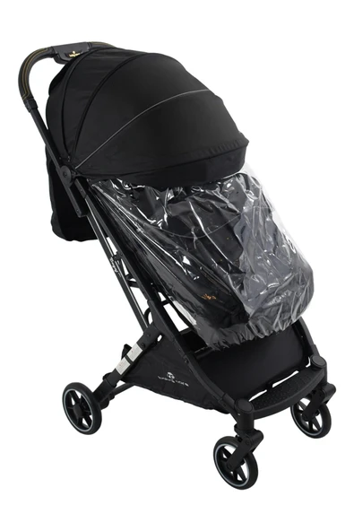 TURHAN BEBE Yeni Nesil Tek Elle Kapanır Kabin Boy Bebek Arabası Kışlık Ayak Örtüsü Çantası Yağmurluk Hediye - Resim 4