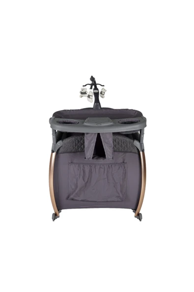 Prego Poky Panama Oyun Parkı Bebek Park Yatak 76x110 Cm Yatak Grı-8038 Yeni Sezon - 5