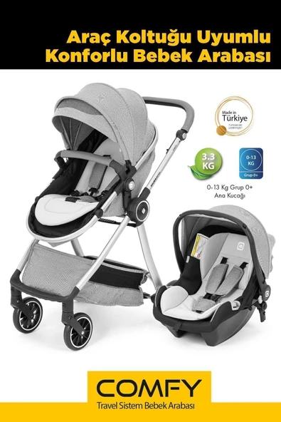 Comfy Luxury Süspansiyonlu Travel Sistem Bebek Arabası " Taşıma Puset" ürün görseli